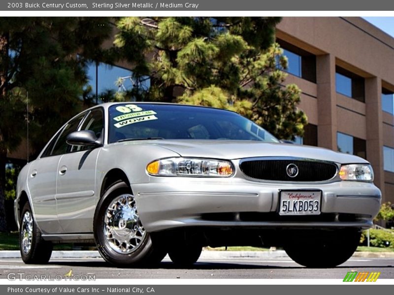 Sterling Silver Metallic / Medium Gray 2003 Buick Century Custom