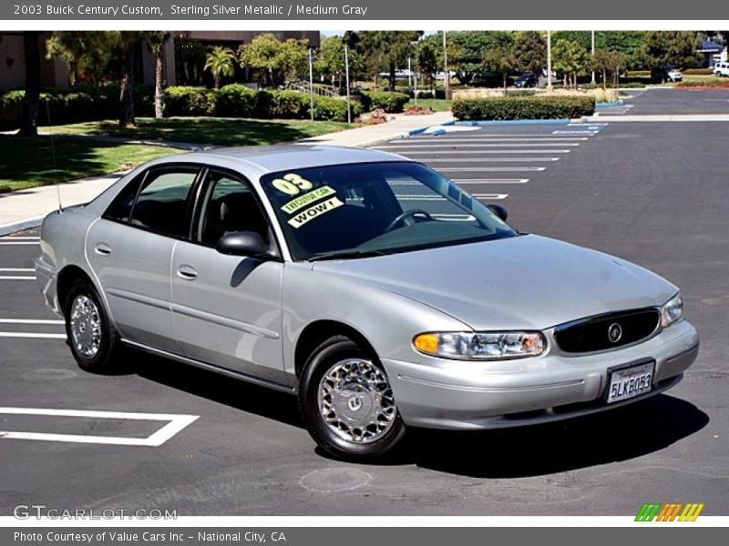 Sterling Silver Metallic / Medium Gray 2003 Buick Century Custom