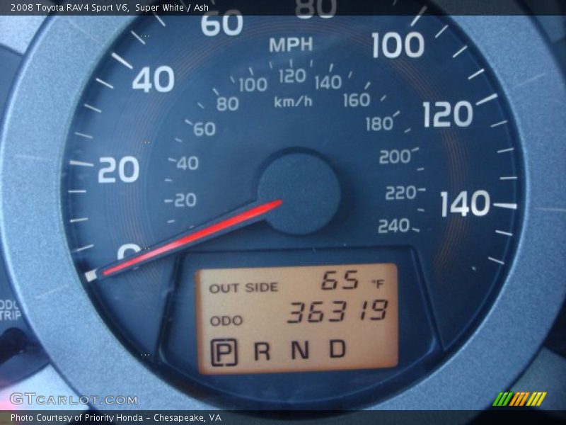 Super White / Ash 2008 Toyota RAV4 Sport V6