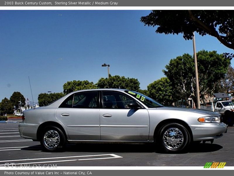 Sterling Silver Metallic / Medium Gray 2003 Buick Century Custom