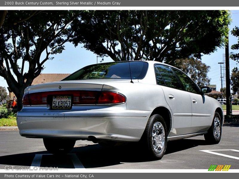 Sterling Silver Metallic / Medium Gray 2003 Buick Century Custom