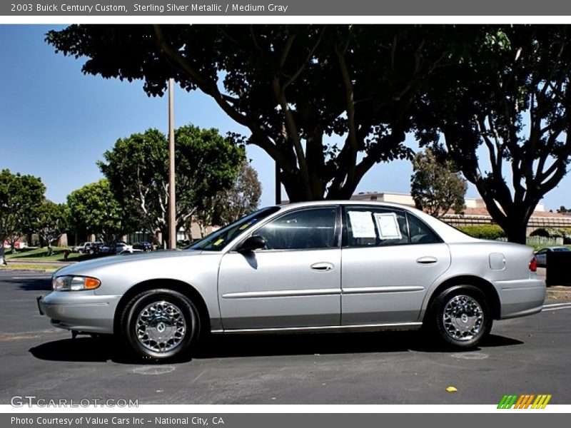 Sterling Silver Metallic / Medium Gray 2003 Buick Century Custom
