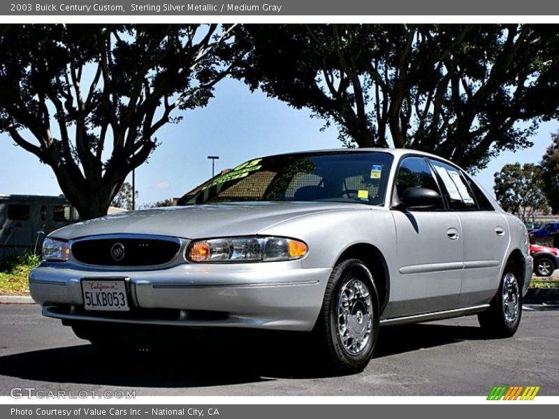 Sterling Silver Metallic / Medium Gray 2003 Buick Century Custom