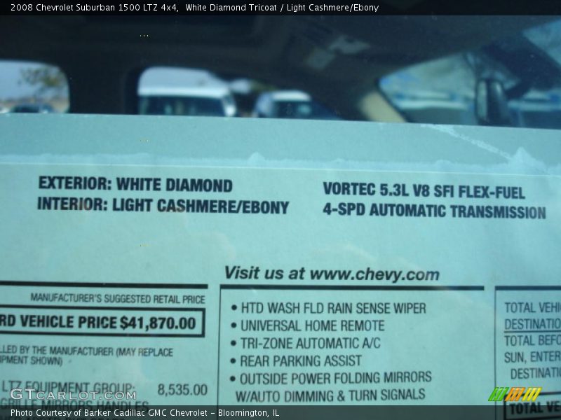 White Diamond Tricoat / Light Cashmere/Ebony 2008 Chevrolet Suburban 1500 LTZ 4x4