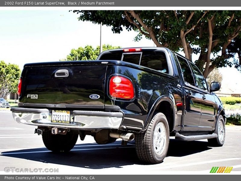 Black / Medium Parchment 2002 Ford F150 Lariat SuperCrew