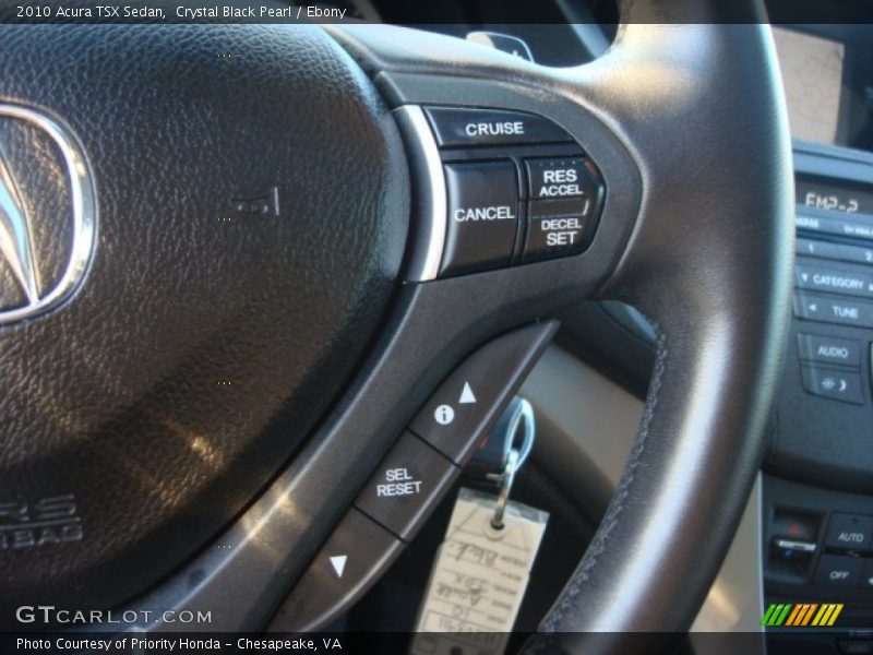 Crystal Black Pearl / Ebony 2010 Acura TSX Sedan