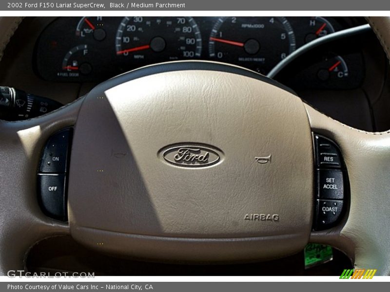 Black / Medium Parchment 2002 Ford F150 Lariat SuperCrew
