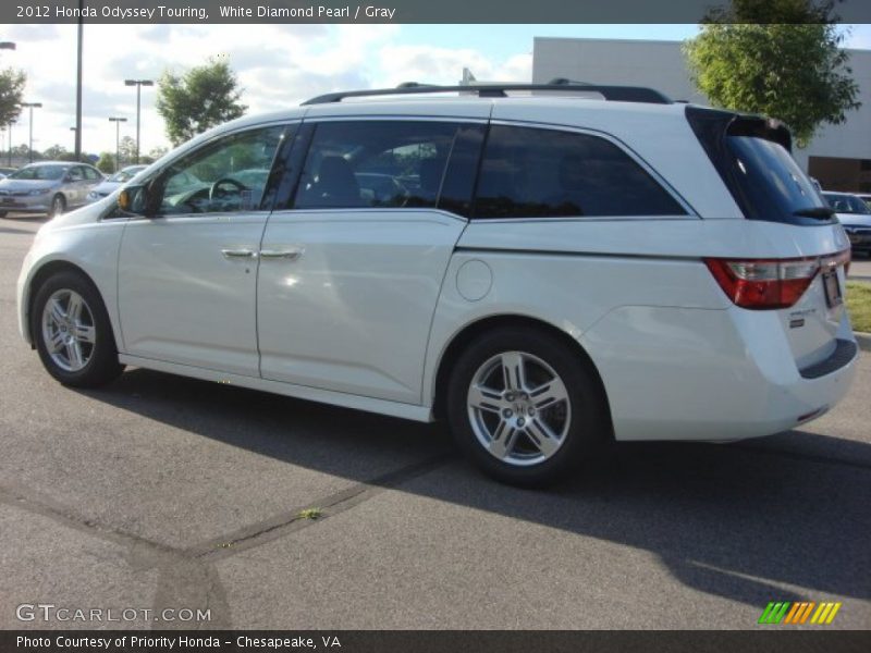 White Diamond Pearl / Gray 2012 Honda Odyssey Touring