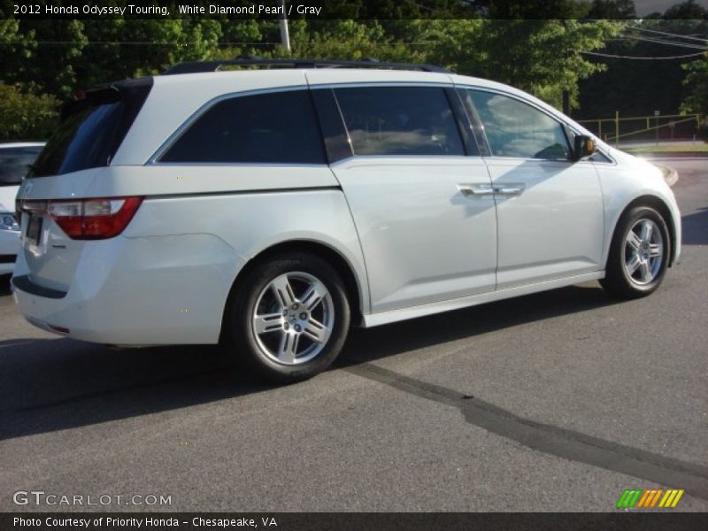 White Diamond Pearl / Gray 2012 Honda Odyssey Touring