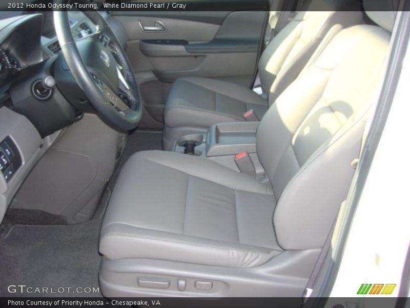 White Diamond Pearl / Gray 2012 Honda Odyssey Touring