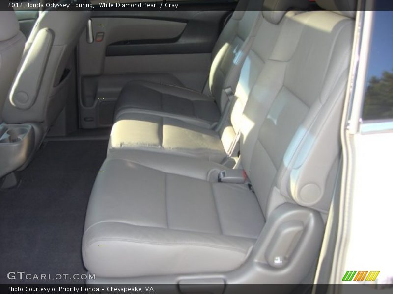 White Diamond Pearl / Gray 2012 Honda Odyssey Touring