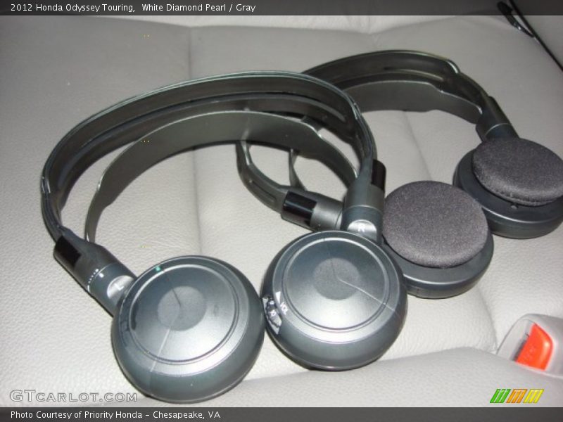 White Diamond Pearl / Gray 2012 Honda Odyssey Touring