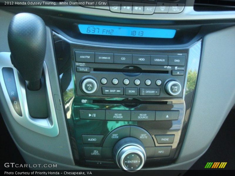 White Diamond Pearl / Gray 2012 Honda Odyssey Touring