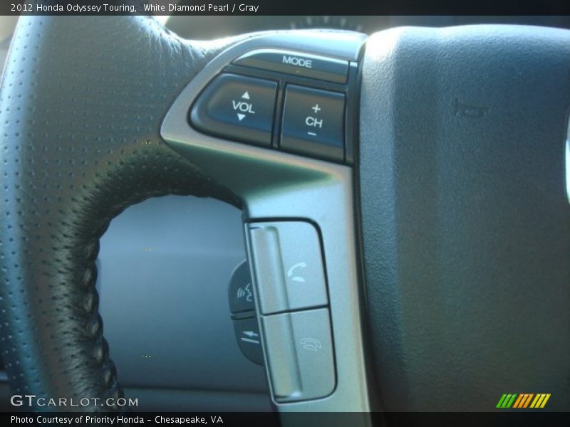 White Diamond Pearl / Gray 2012 Honda Odyssey Touring