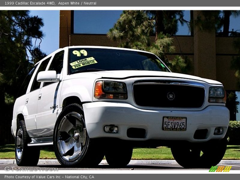 Aspen White / Neutral 1999 Cadillac Escalade 4WD