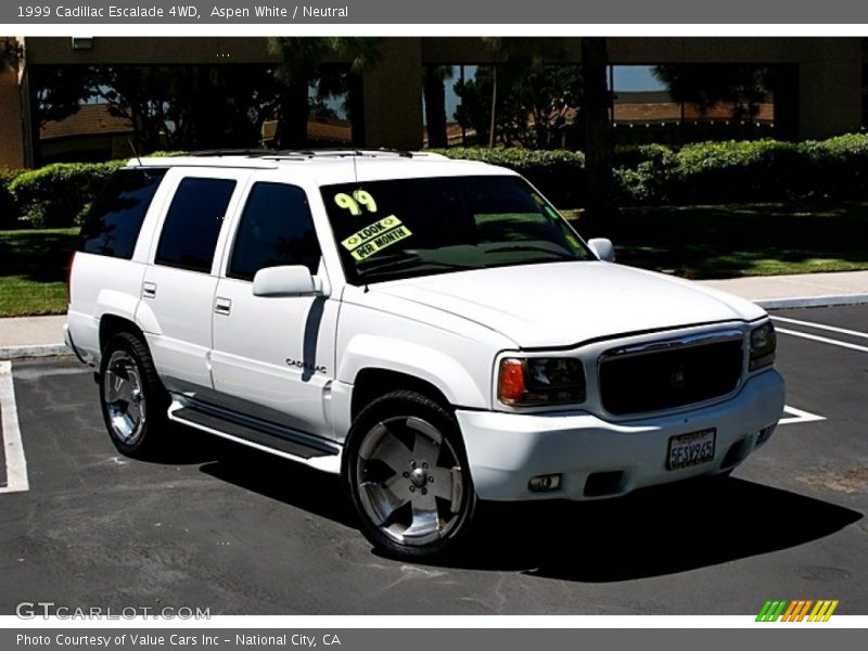Aspen White / Neutral 1999 Cadillac Escalade 4WD