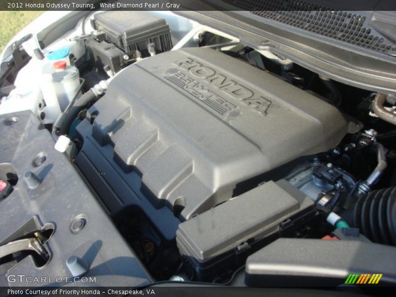 White Diamond Pearl / Gray 2012 Honda Odyssey Touring