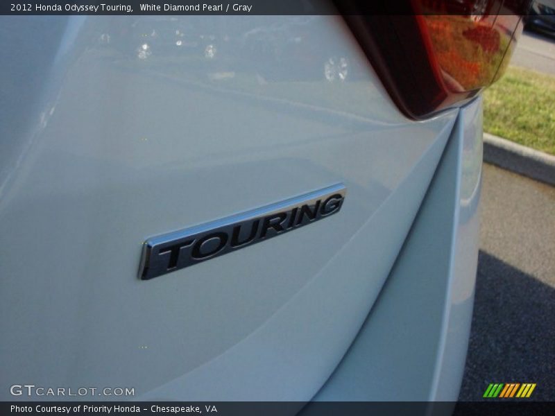White Diamond Pearl / Gray 2012 Honda Odyssey Touring