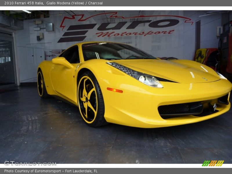 Giallo Modena (Yellow) / Charcoal 2010 Ferrari 458 Italia