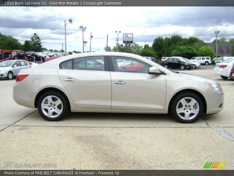 Gold Mist Metallic / Cocoa/Light Cashmere 2010 Buick LaCrosse CX