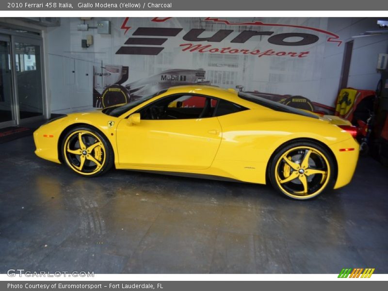 Giallo Modena (Yellow) / Charcoal 2010 Ferrari 458 Italia