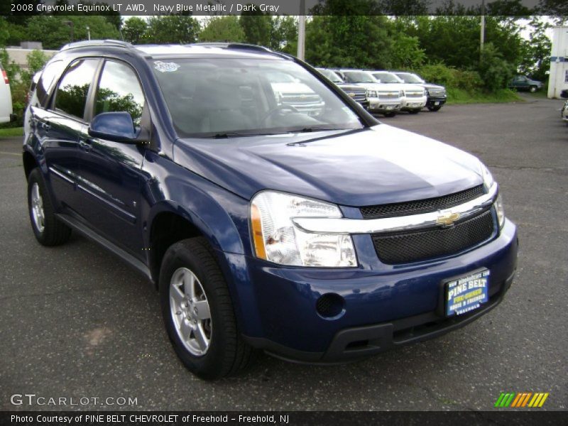 Navy Blue Metallic / Dark Gray 2008 Chevrolet Equinox LT AWD
