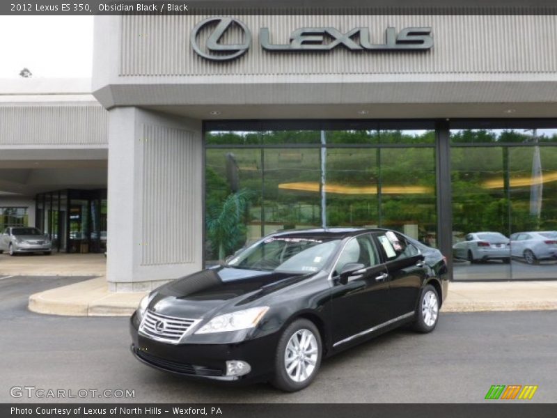 Obsidian Black / Black 2012 Lexus ES 350
