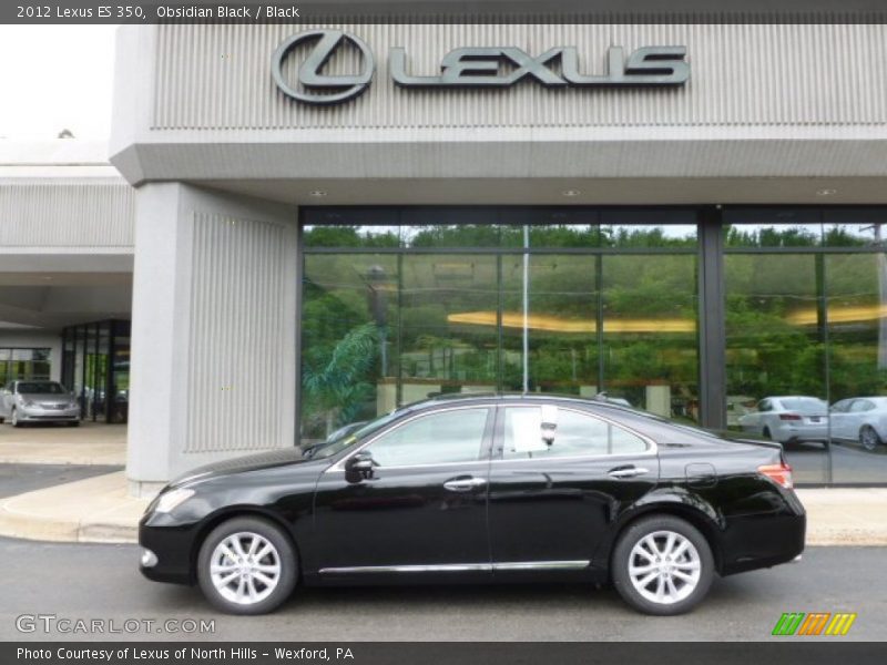 Obsidian Black / Black 2012 Lexus ES 350