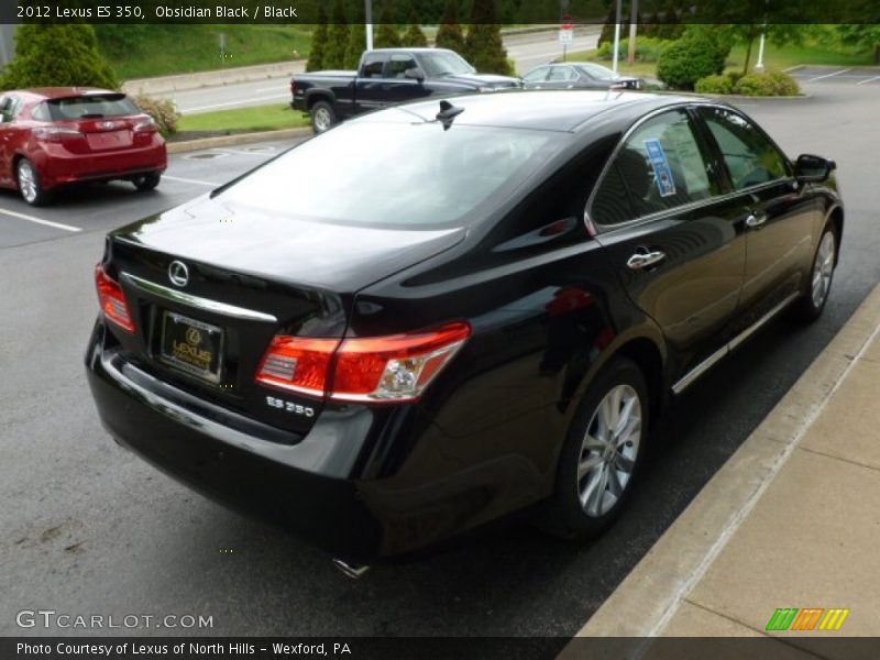 Obsidian Black / Black 2012 Lexus ES 350