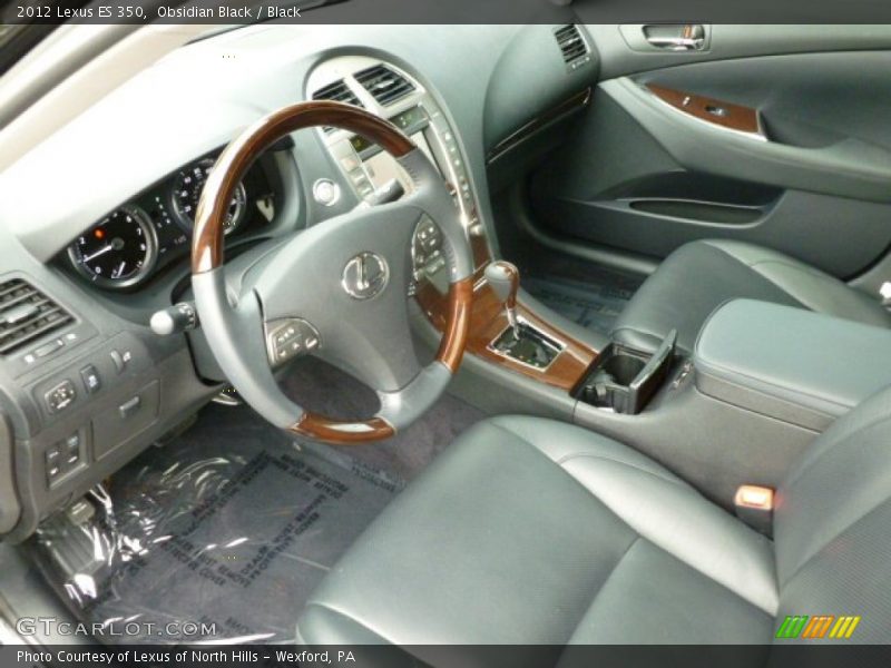 Obsidian Black / Black 2012 Lexus ES 350