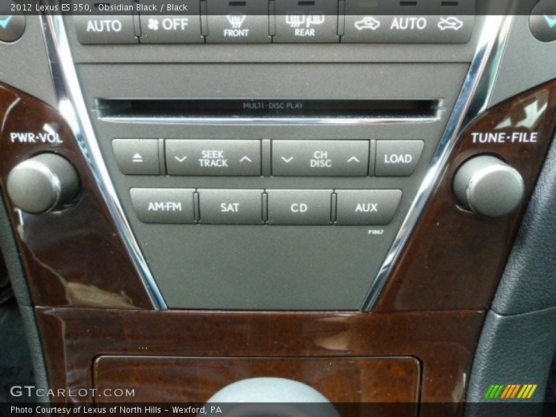 Obsidian Black / Black 2012 Lexus ES 350