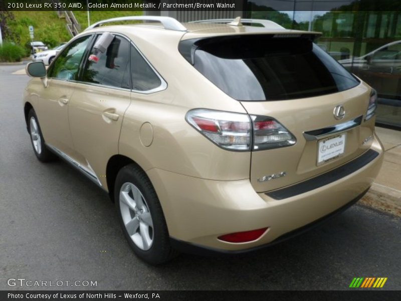 Golden Almond Metallic / Parchment/Brown Walnut 2010 Lexus RX 350 AWD
