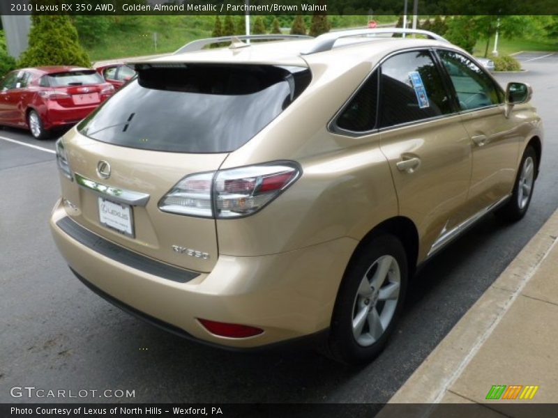 Golden Almond Metallic / Parchment/Brown Walnut 2010 Lexus RX 350 AWD