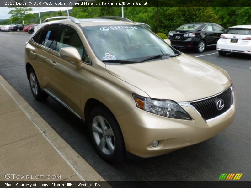 Golden Almond Metallic / Parchment/Brown Walnut 2010 Lexus RX 350 AWD
