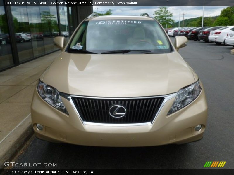 Golden Almond Metallic / Parchment/Brown Walnut 2010 Lexus RX 350 AWD