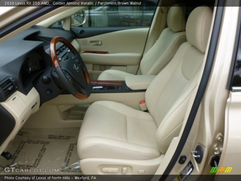 Golden Almond Metallic / Parchment/Brown Walnut 2010 Lexus RX 350 AWD