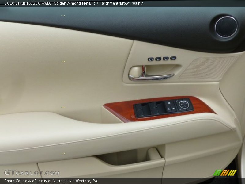 Golden Almond Metallic / Parchment/Brown Walnut 2010 Lexus RX 350 AWD