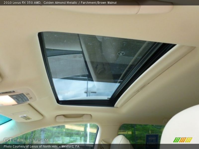 Golden Almond Metallic / Parchment/Brown Walnut 2010 Lexus RX 350 AWD