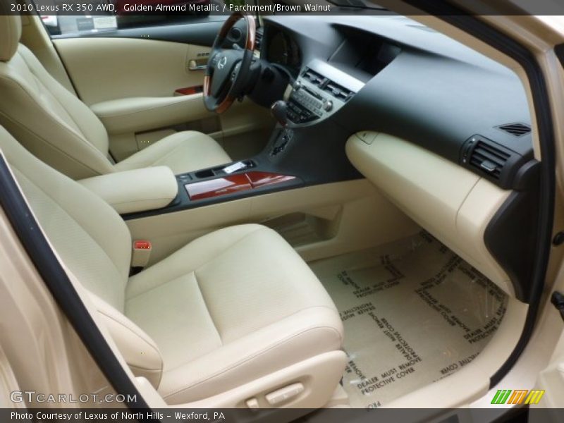 Golden Almond Metallic / Parchment/Brown Walnut 2010 Lexus RX 350 AWD