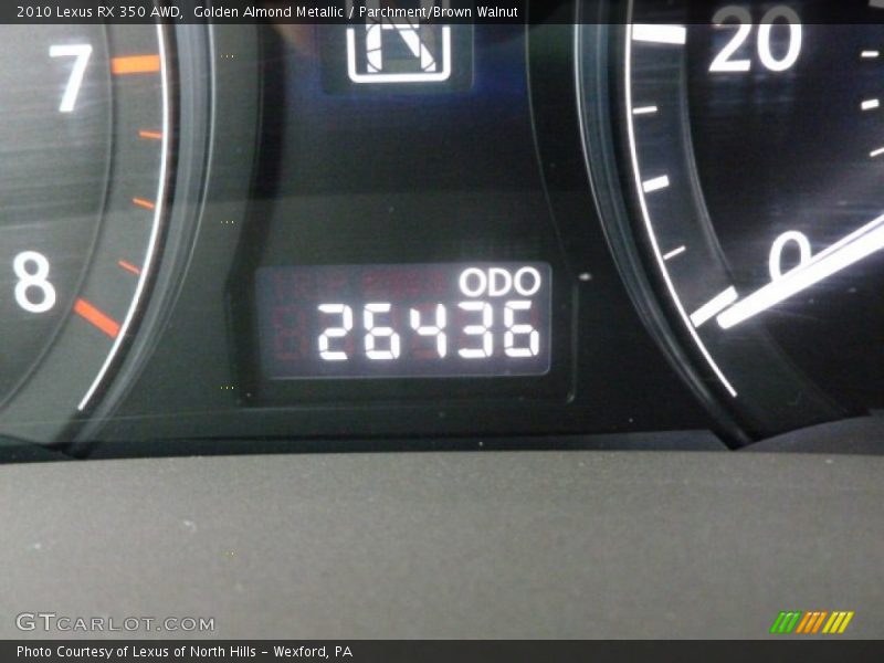 Golden Almond Metallic / Parchment/Brown Walnut 2010 Lexus RX 350 AWD