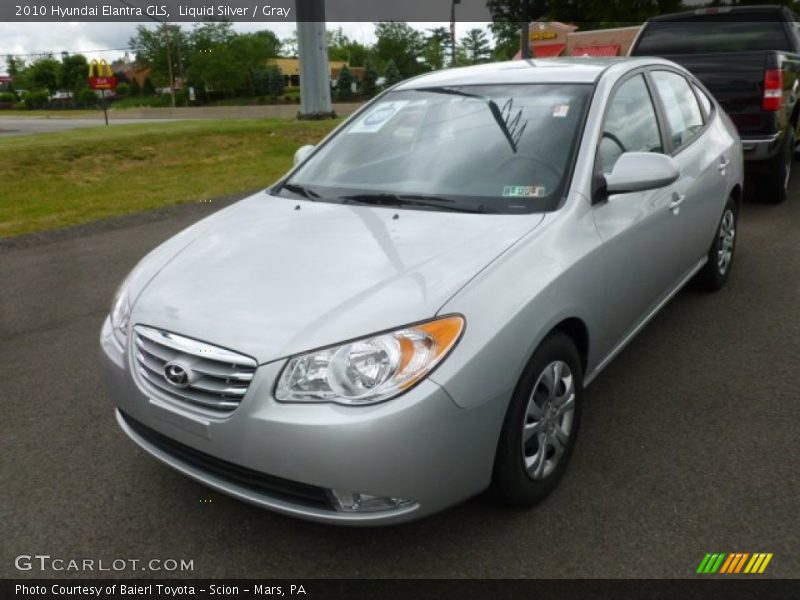 Liquid Silver / Gray 2010 Hyundai Elantra GLS