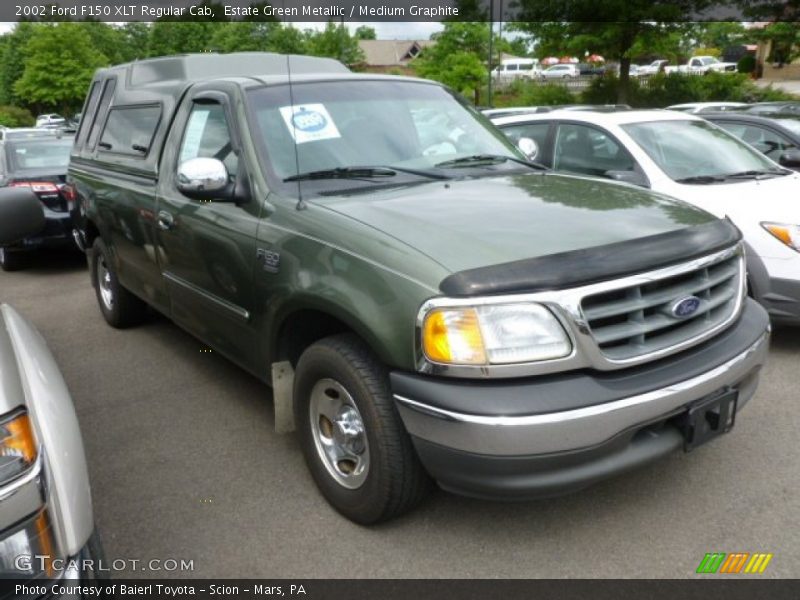 Estate Green Metallic / Medium Graphite 2002 Ford F150 XLT Regular Cab