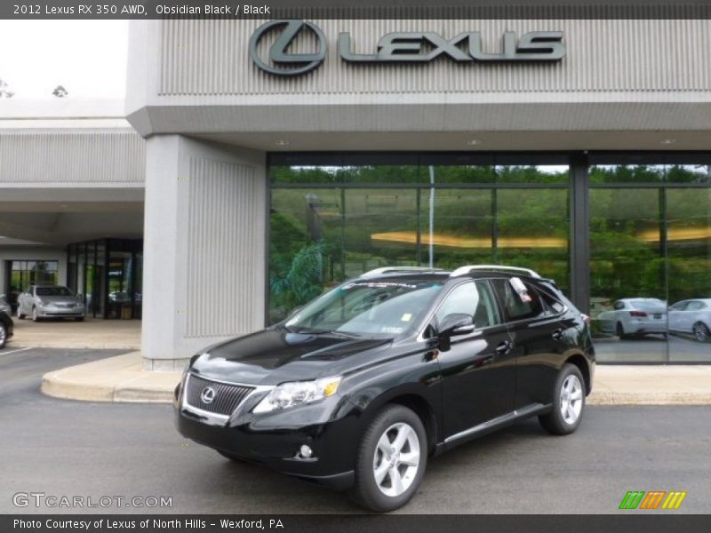 Obsidian Black / Black 2012 Lexus RX 350 AWD