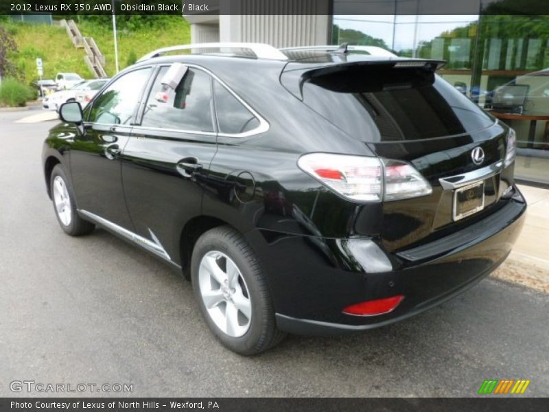 Obsidian Black / Black 2012 Lexus RX 350 AWD