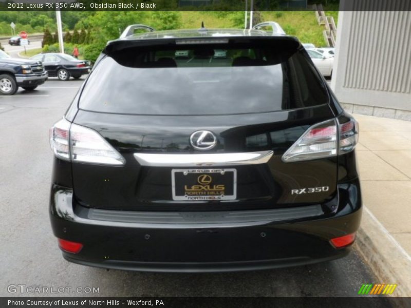 Obsidian Black / Black 2012 Lexus RX 350 AWD