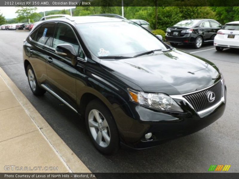Obsidian Black / Black 2012 Lexus RX 350 AWD
