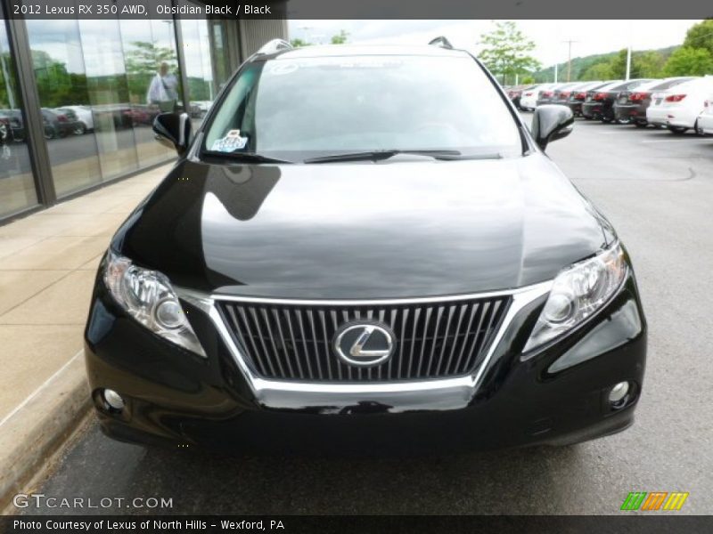 Obsidian Black / Black 2012 Lexus RX 350 AWD