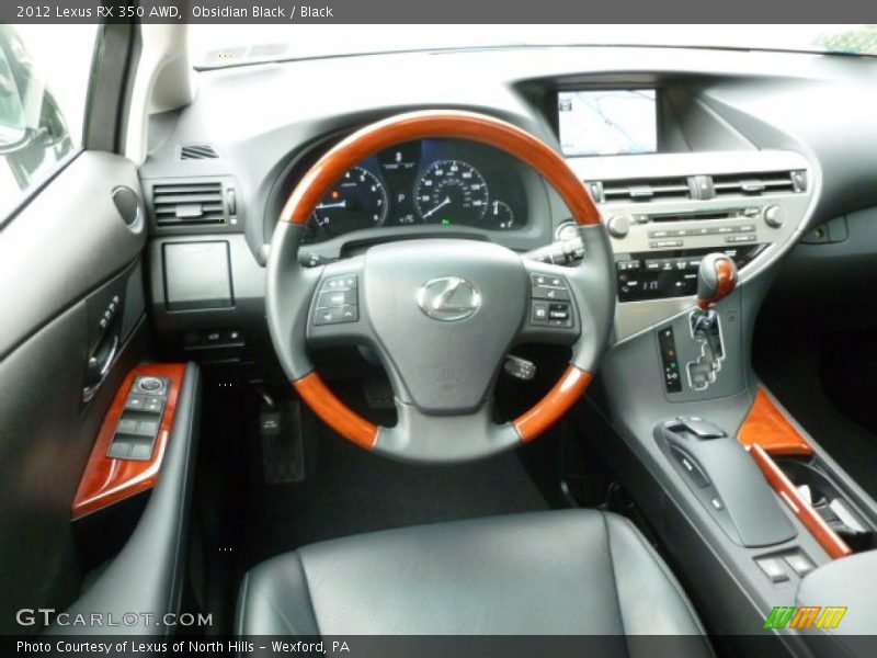 Obsidian Black / Black 2012 Lexus RX 350 AWD