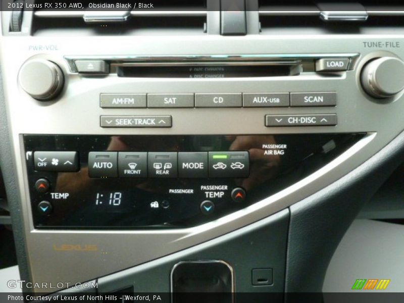 Obsidian Black / Black 2012 Lexus RX 350 AWD