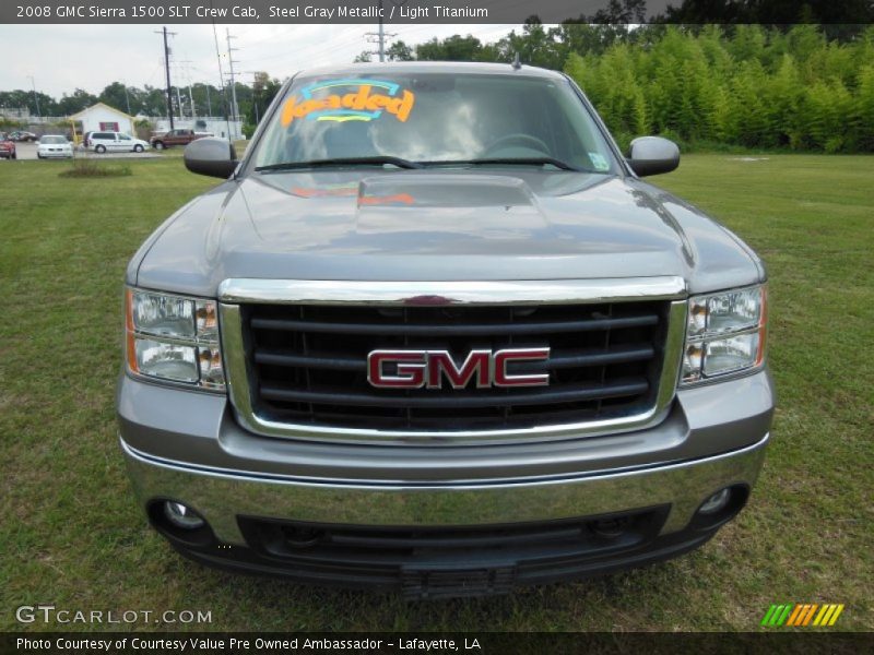 Steel Gray Metallic / Light Titanium 2008 GMC Sierra 1500 SLT Crew Cab